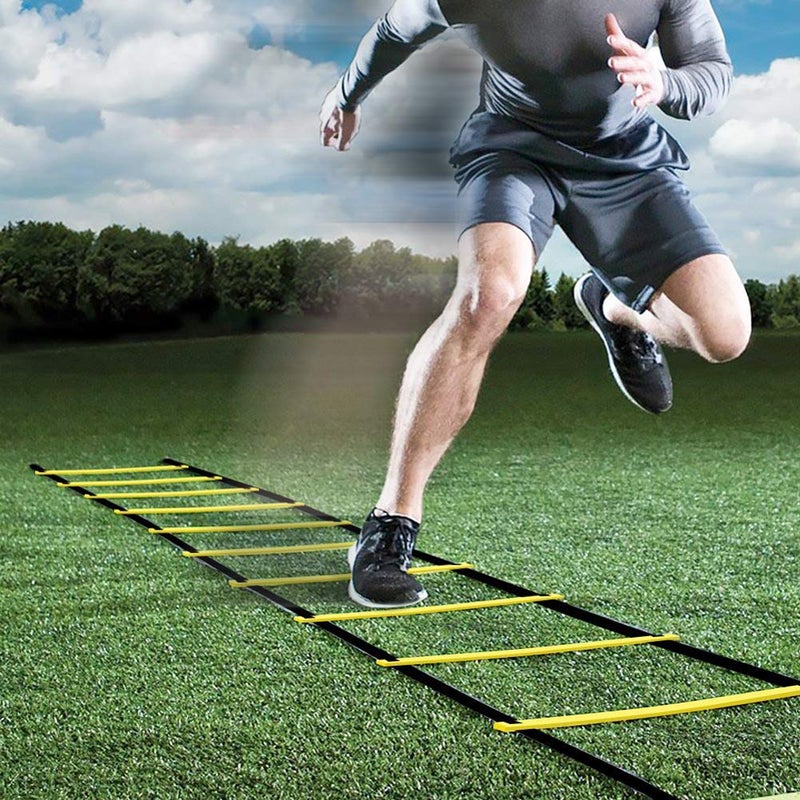 Ruibo Agility Ladder Speed Training Equipment/Speed Ladders for Football, Soccer & Other Sports - 20 Feet Length 12 Adjustable Rungs - Image 5